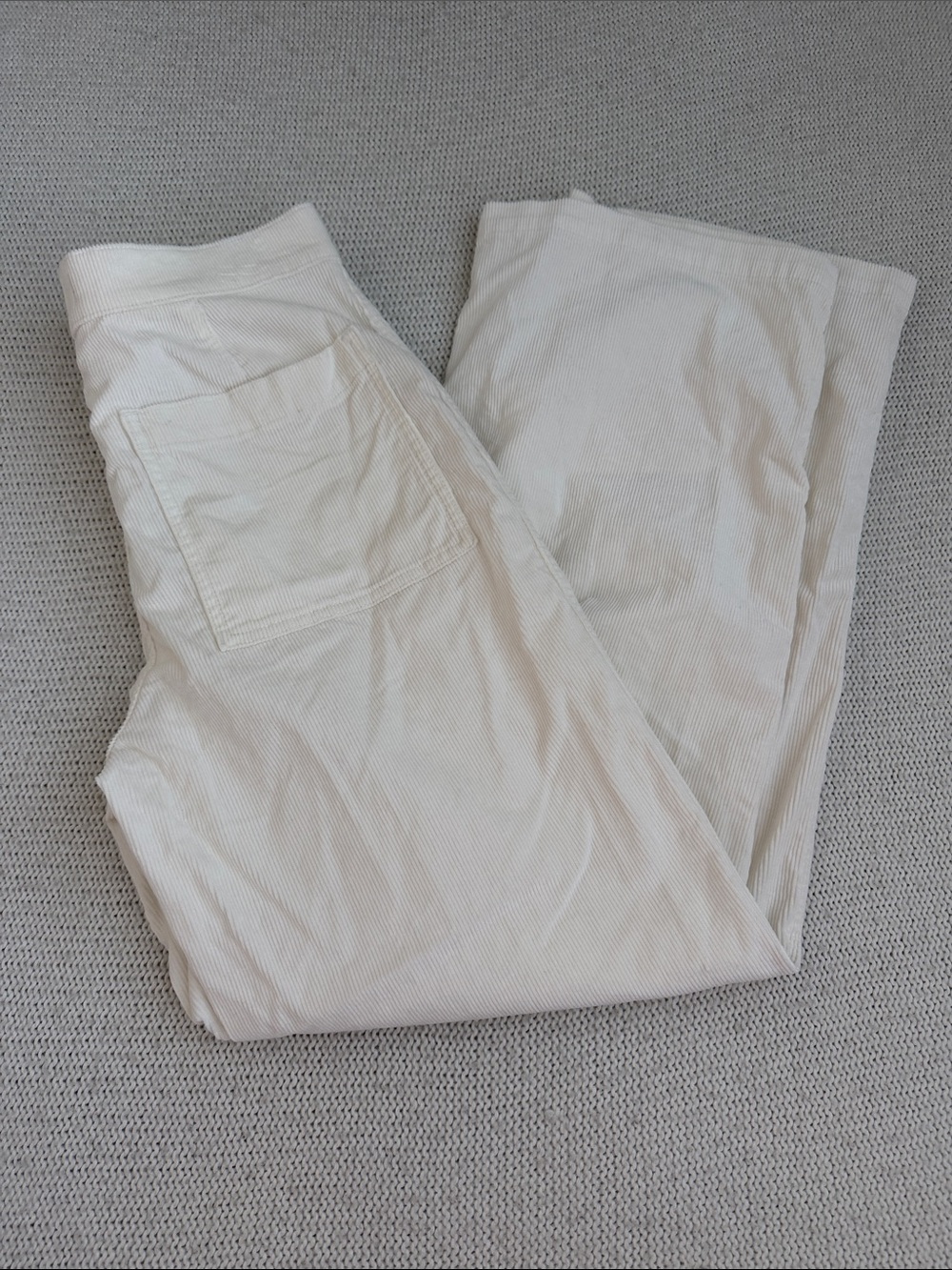 Madewell Emmett Wide Leg Corduroy Pants Cream Size 27